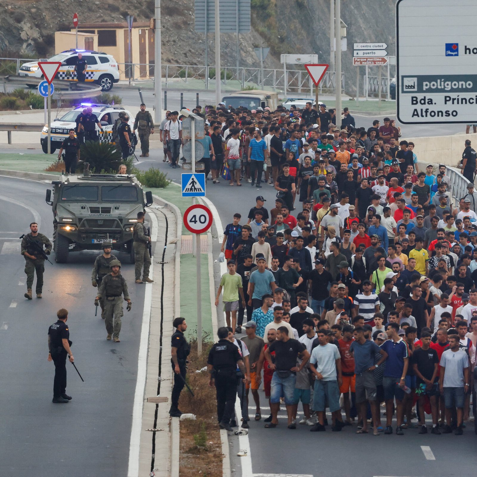 Spain Installs Floating Barrier in Ceuta After Influx of Migrants Spain Installs Floating Barrier in Ceuta After Influx of Migrants