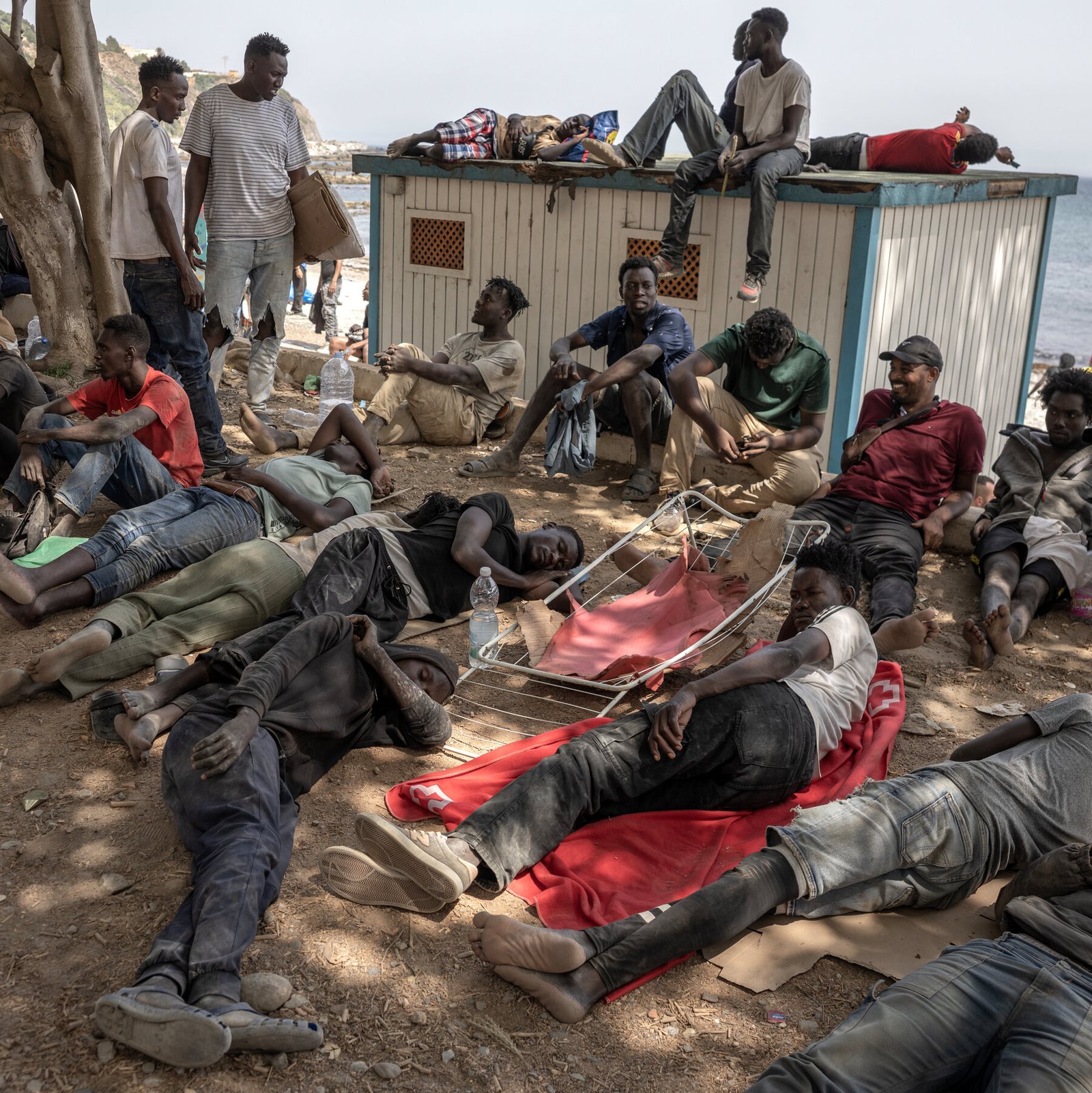 After Most Migrants Leave Ceuta, Exhausted Holdouts Find Shelter on Beach After Most Migrants Leave Ceuta, Exhausted Holdouts Find Shelter on Beach
