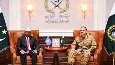 فیلڈ مارشل سے صومالی وزیر دفاع کی زیر قیادت اعلیٰ سطح وفد کی ملاقات فیلڈ مارشل سے صومالی وزیر دفاع کی زیر قیادت اعلیٰ سطح وفد کی ملاقات
