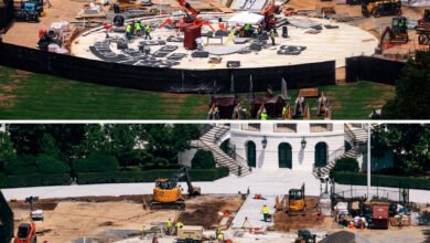 Parts of Trump’s New White House Helipad Disassembled, Photos Show Parts of Trump’s New White House Helipad Disassembled, Photos Show