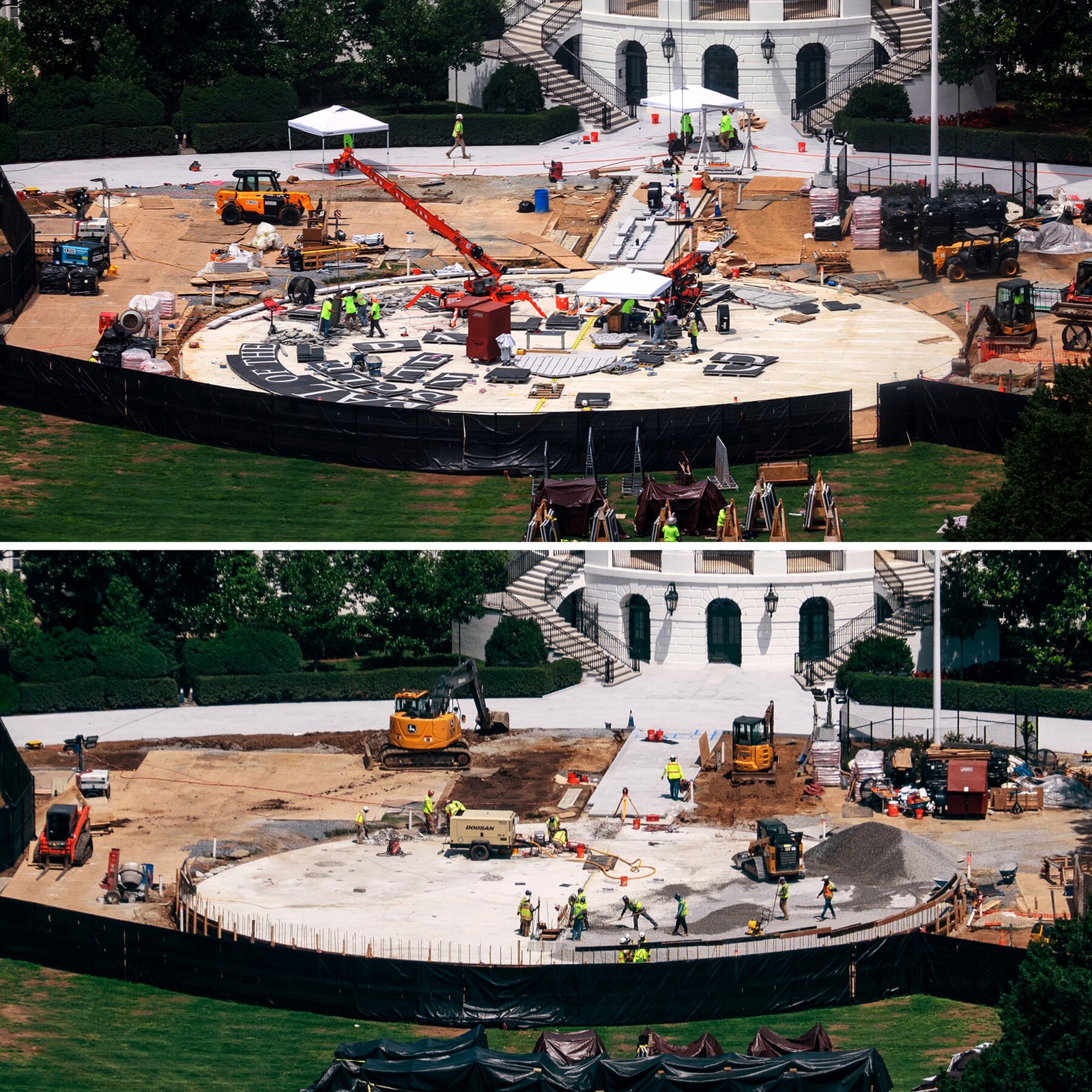 Parts of Trump’s New White House Helipad Disassembled, Photos Show Parts of Trump’s New White House Helipad Disassembled, Photos Show