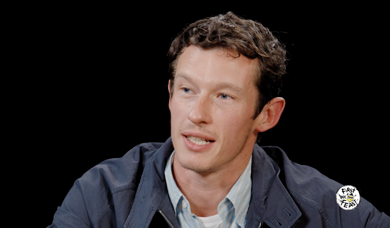Callum turner takes on the Hot Ones spicy wings, keeps his cool