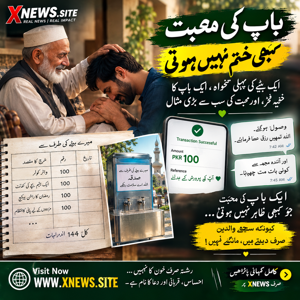 An emotional story of Father and Son |یہ کہانی پڑھ کر شاید آپ اپنے والد کو گلے لگا لیں! 😢